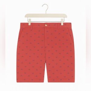 IZOD Men's Advantage Performance Schiffli Short Saltwater Red Sz. 40, 9" Inseam